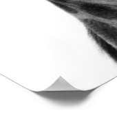 Foto van zwarte en witte Giraffe Poster (Hoek)