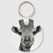 Foto van zwarte en witte Giraffe Sleutelhanger (Voorkant)