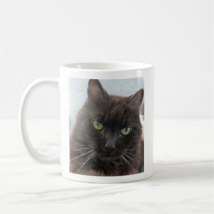 Foto van Zwarte Kat met Naam Koffiemok