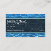 Foto van zwembad - Visitekaartje (Achterkant)