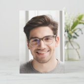 Foto Vellum Achtergrond Afstuderen Aankondiging (Staand voorkant)