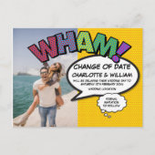 Foto Verandering van Datum Leuk Modern Comic Briefkaart (Voorkant)