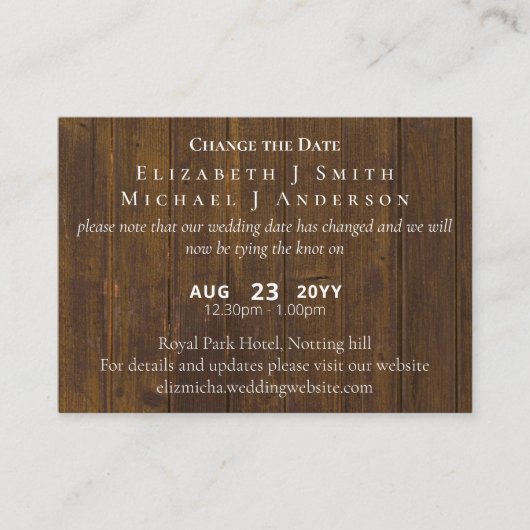 FOTO Verandering van Datum Uitstel incl ENVL. Advieskaart (Voorkant)