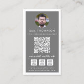 Foto Verbind met ons Social Media QR Code Logo Visitekaartje (Voorkant)