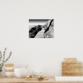 Foto "Verbluffende Wooden Path in Black and White" Poster (Keuken)