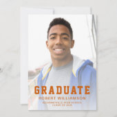 Foto verbrand Sinaasappel Sportief Afstuderen Aank Kaart (Voorkant)