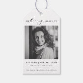 Foto Vergeet mij niet Seed Packet Memorial begrafe Cadeaulabel (Voorkant)