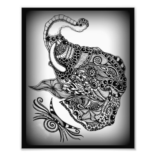 Foto-Vergrößerung ZenZia Elefant Foto Afdruk (Voorkant)