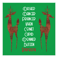 Foto vergroting - Santa's rendieren - Rudolph
