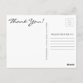 Foto Verjaardag Bedankt Card Briefkaart (Achterkant)