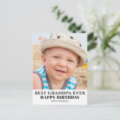 Foto verjaardag beste opa  briefkaart (Staand voorkant)