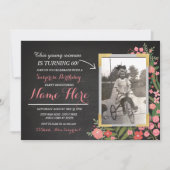 Foto Verjaardag  Bloemen Nodig elke leeftijd Vrouw Kaart (Voorkant)