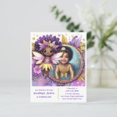 Foto Verjaardag Kleine Zwarte Fee Afrikaans Paars (Staand voorkant)