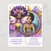 Foto Verjaardag Kleine Zwarte Fee Afrikaans Paars (Voorkant)