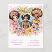 Foto Verjaardag Kleine Zwarte Fee Afrikaanse Roze (Voorkant)