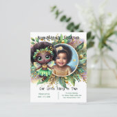 Foto Verjaardag Kleine Zwarte Fee Groen Goud (Staand voorkant)