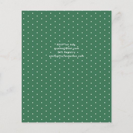 Foto Verjaardag Kleine Zwarte Fee Groen Goud (Achterkant)