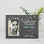 Foto Verjaardag  Krijt Nodig Mannen of Vrouwen uit Kaart (Staand voorkant)