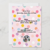 Foto Verjaardag met roze borstel Kaart (Achterkant)