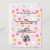 Foto Verjaardag met roze borstel Kaart (Achterkant)