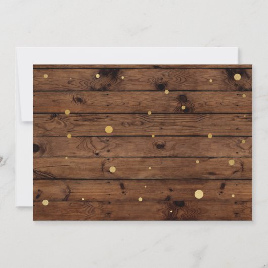 Foto Verjaardag stijl Hout Uitnodigen 40e 60e Kaart (Achterkant)