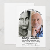 Foto Verjaardag Style Chalk 2 afbeeldingen Mannen Kaart (Voorkant / Achterkant)