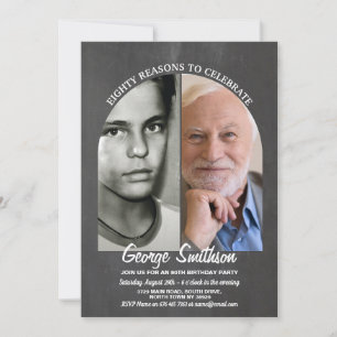 Foto Verjaardag  Style Chalk 2 afbeeldingen Mannen Kaart