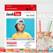 Foto Verjaardag Tube Party uitnodiging