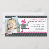 FOTO VERJAARDAG UITNODIGING:: robot dansen 5L (Voorkant)