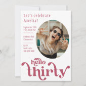 Foto Verjaardag Uitnodiging voor haar | dertig (Voorkant)