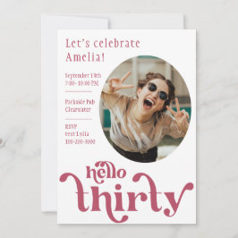 Foto Verjaardag Uitnodiging voor haar | dertig