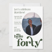 Foto Verjaardag Uitnodiging voor hem 40 | (Voorkant)