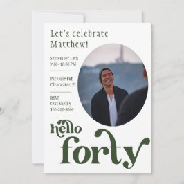 Foto Verjaardag Uitnodiging voor hem 40 |