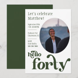 Foto Verjaardag Uitnodiging voor hem 40 |