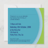 FOTO VERJAARDAG UITNODIGT :: circulaire 4SQ Kaart (Achterkant)