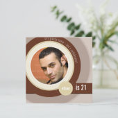 FOTO VERJAARDAG UITNODIGT :: circulaire 8SQ Kaart (Staand voorkant)