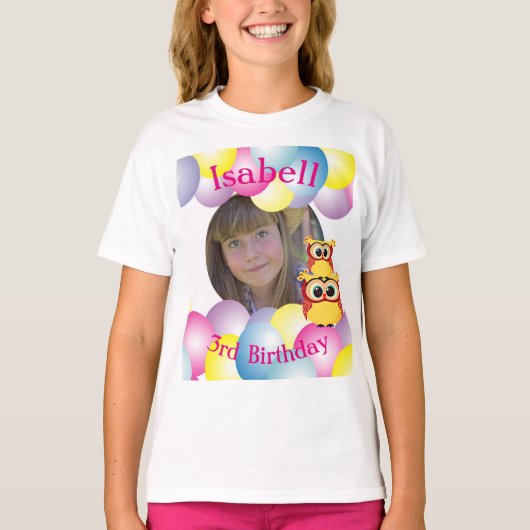 Foto verjaardagsballonnen t-shirt (Voorkant)