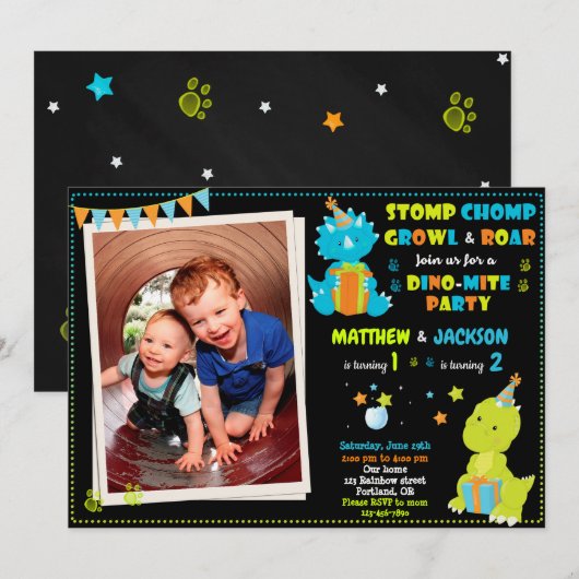 Foto: verjaardagsdatum kaart (Voorkant / Achterkant)