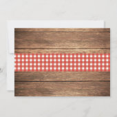 Foto Verjaardagsfeest 30e Rustieke Hout Rood Krijt Kaart (Achterkant)