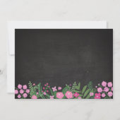 Foto Verjaardagsfeest Roze Bloemen Elke Leeftijd U Kaart (Achterkant)