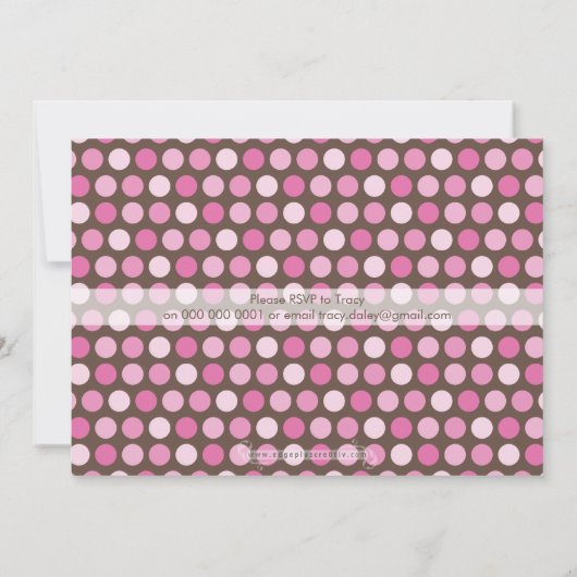 FOTO VERJAARDAGSFEEST UITNODIGT :: spotty 4L Kaart (Achterkant)