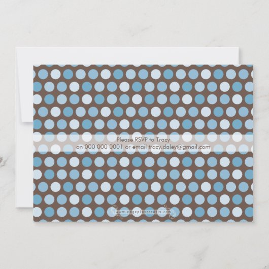 FOTO VERJAARDAGSFEEST UITNODIGT :: spotty 5L Kaart (Achterkant)