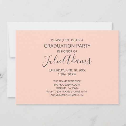 Foto Verjaardagsfeestje Koraal Bloemige Monogram Kaart (Achterkant)