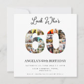 foto verjaardagsfeestje maandag 60 jaar geworden kaart (Voorkant)