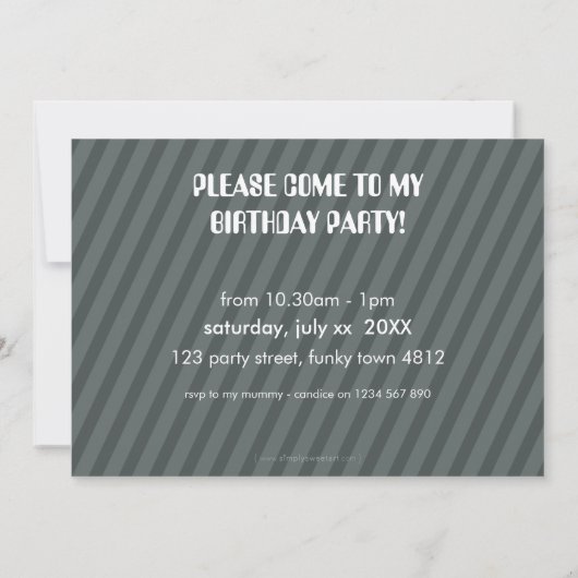 FOTO VERJAARDAGSFEESTJE UITNODIGT :: robot dansen  Kaart (Achterkant)