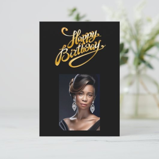 Foto Verjaardagskaart Aankondiging (Staand voorkant)