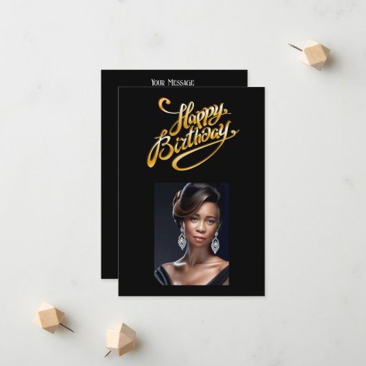 Foto Verjaardagskaart Aankondiging (Voorkant / Achterkant in situ)