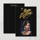 Foto Verjaardagskaart Aankondiging (Voorkant / Achterkant)