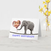 Foto Verjaardagskaart, koorddansende olifant Kaart (Gele Bloem)