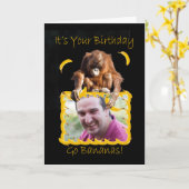 Foto Verjaardagskaart met een Orang Utan Kaart (Gele Bloem)